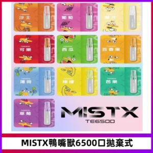 MISTX TE鴨嘴獸6500 Puffs抛棄式一次性抛棄式電子煙